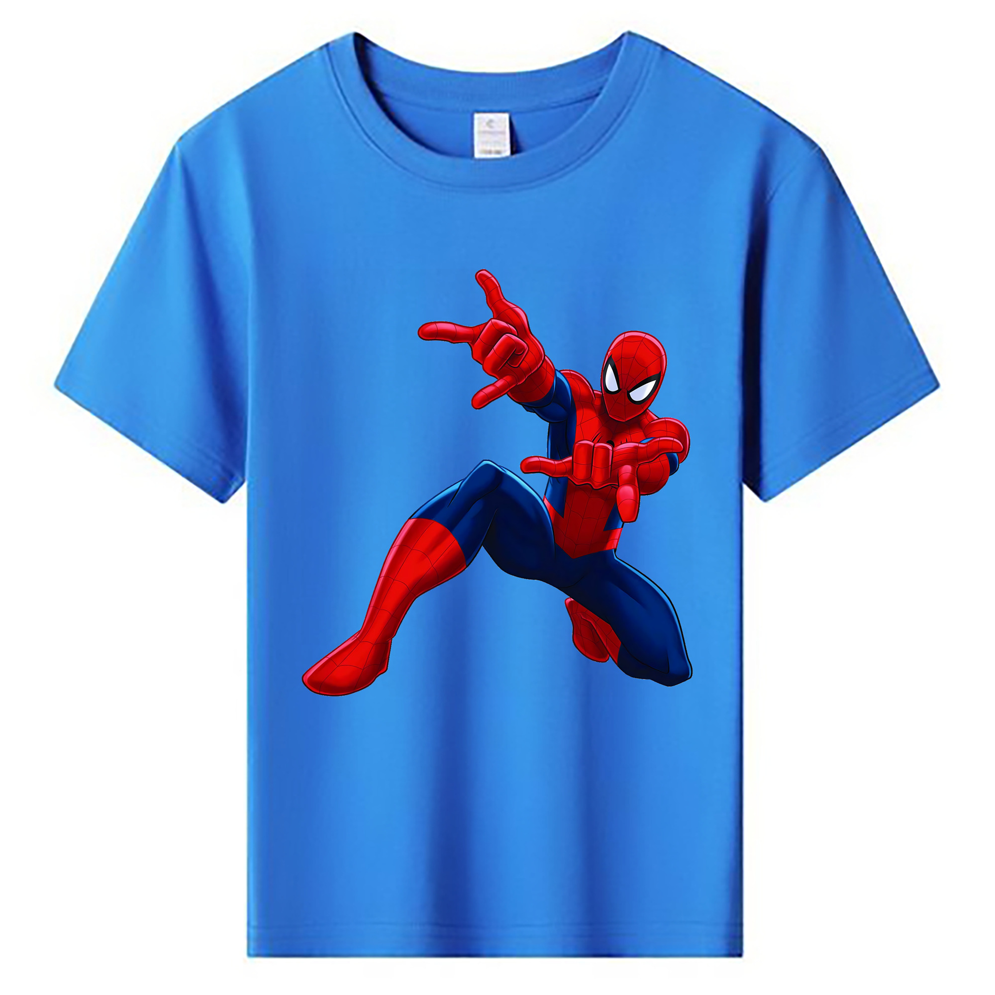 Spider Man スパイダーマン 綿100％キッズTシャツ（フロントプリント）